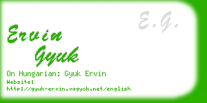 ervin gyuk business card